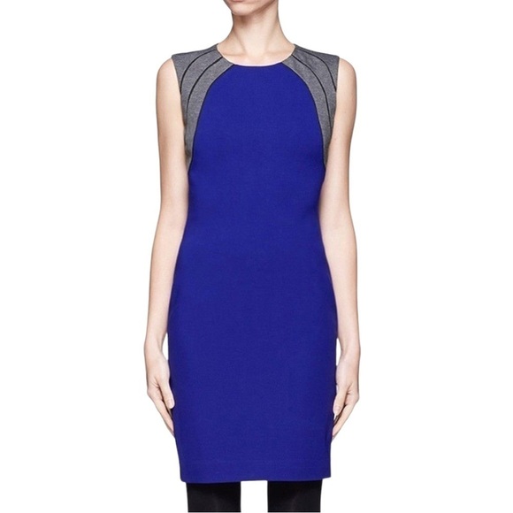 Diane von Furstenberg Hallie Sheath Dress Ultramarine Slate - Picture 1 of 12